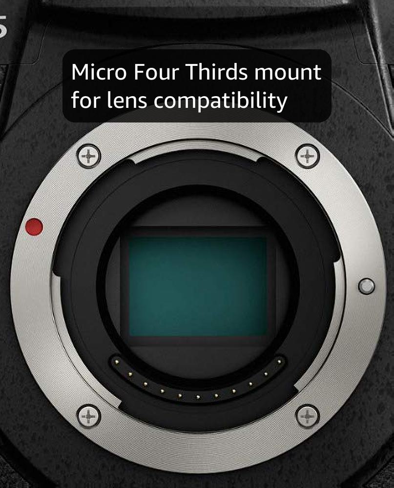 Panasonic LUMIX GH5 4K Digital Camera, 20.3 Megapixel Mirrorless Camera with Digital Live MOS Sensor, 5-Axis Dual I.S. 2.0, 4K 4:2:2 10-Bit Video, Full-Size HDMI Out, 3.2-Inch LCD, DC-GH5 (Black)