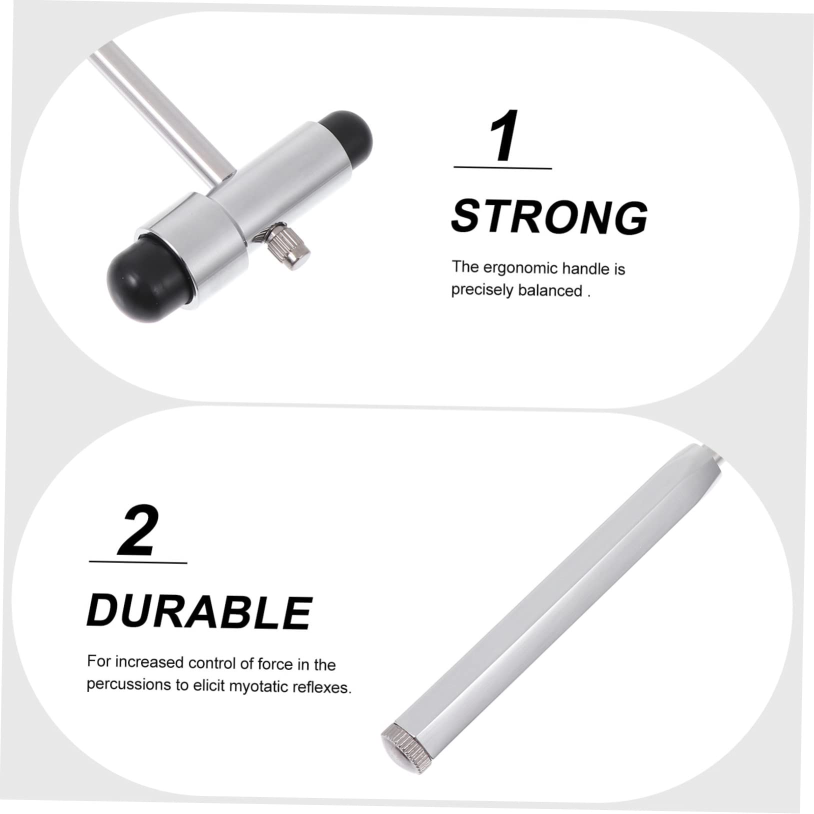 Cabilock 4 Piezas Martillo Neurológico Profesional con Aguja y Pincel Herramienta Médica Ergonómica para Reflexos Cutáneos y Tendinosos para Exámenes Clínicos y Pruebas de Sensibilidad