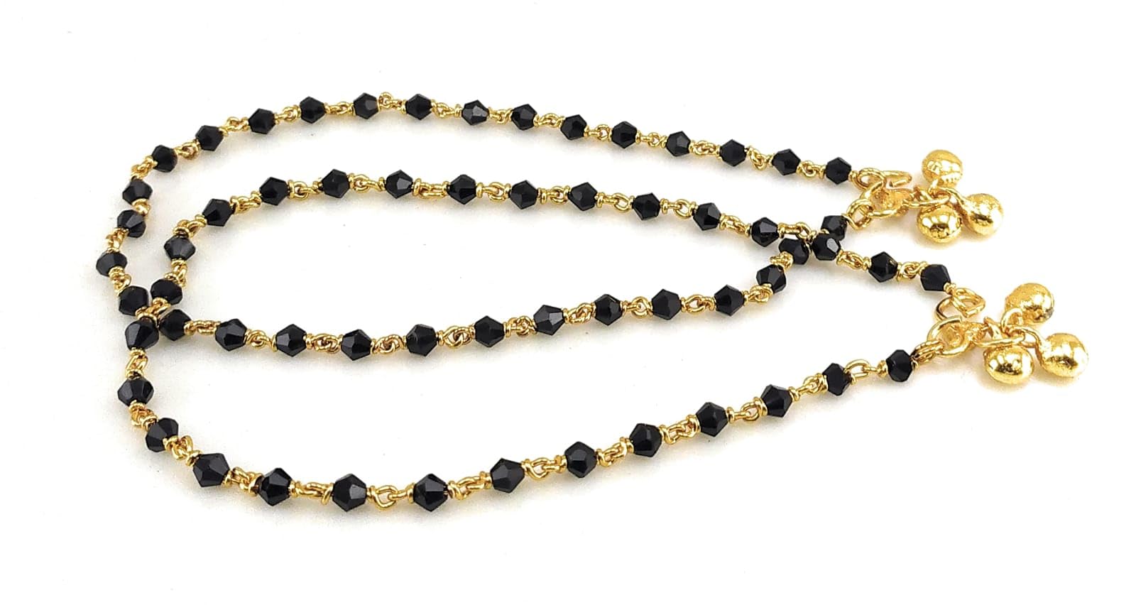White Brass Thin Size Silver Plated Anklets Payal Ghungroo for Women-image-14