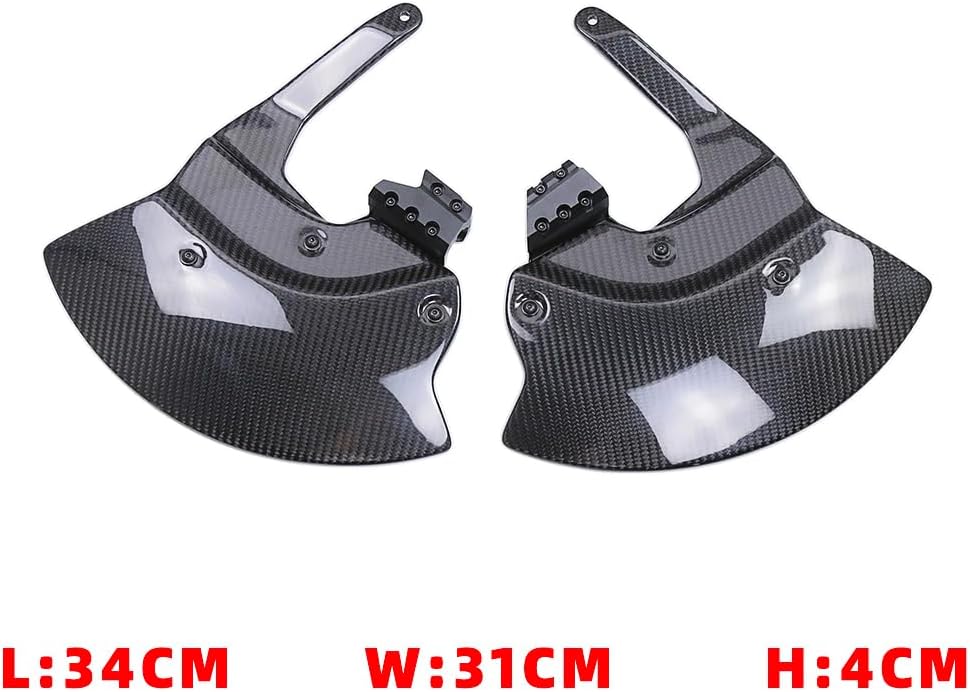 Glossy Twill Carbon Fiber Front Brake Caliper Covers for BMW S1000RR S1000R S1000XR M1000RR M1000R 2019-2025, Motorcycle Aero Disc Guards with Style Protection (Front Brake Caliper Covers (2019-2025)