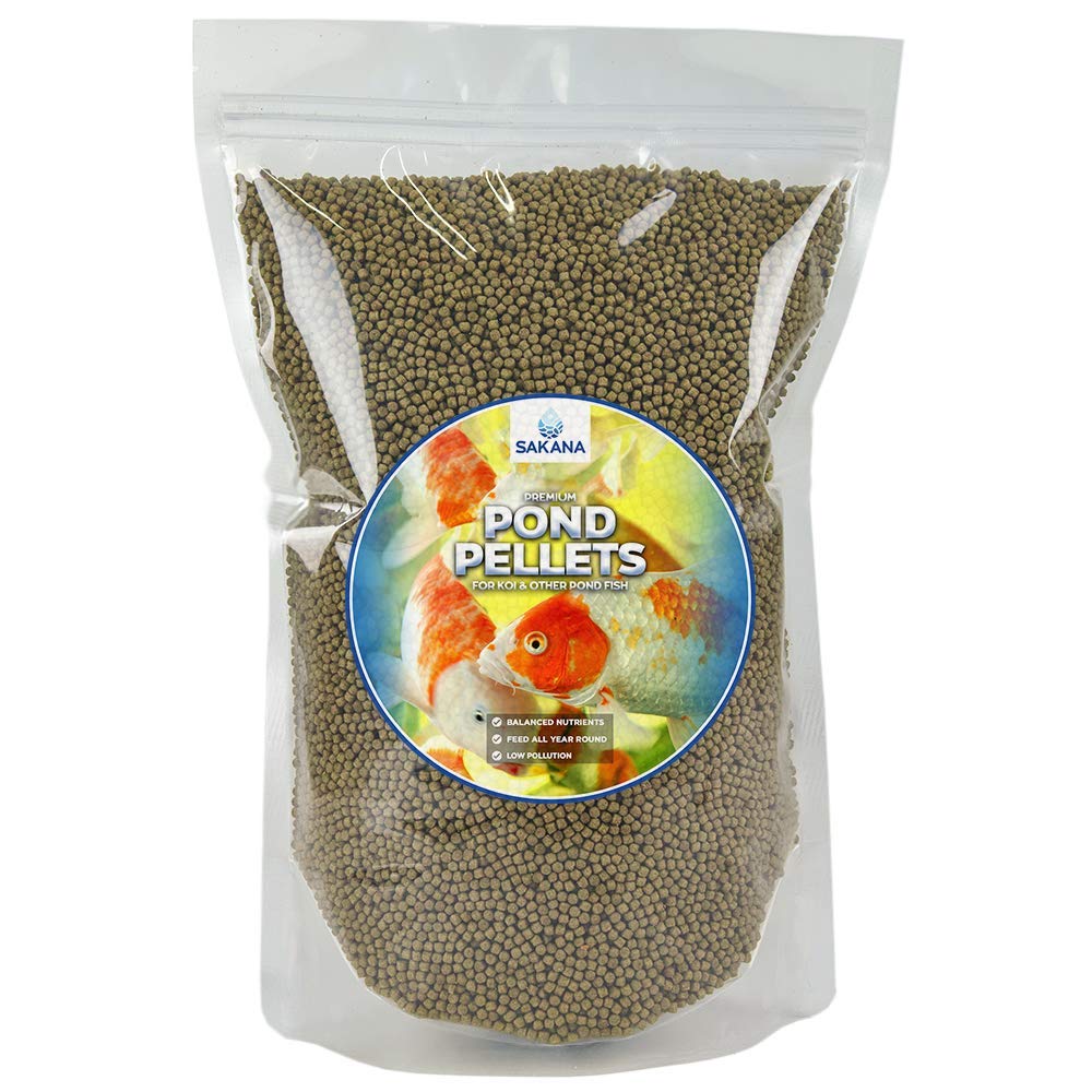 SAKANA Pond Fish Pellets | Premium Quality Aquatic Food Mixture | Healthy and Nutritious Daily Feed for Ornamental Cold-Water Aquarium Fish | Easily Digestible & Great Source of Vitamins (500g)