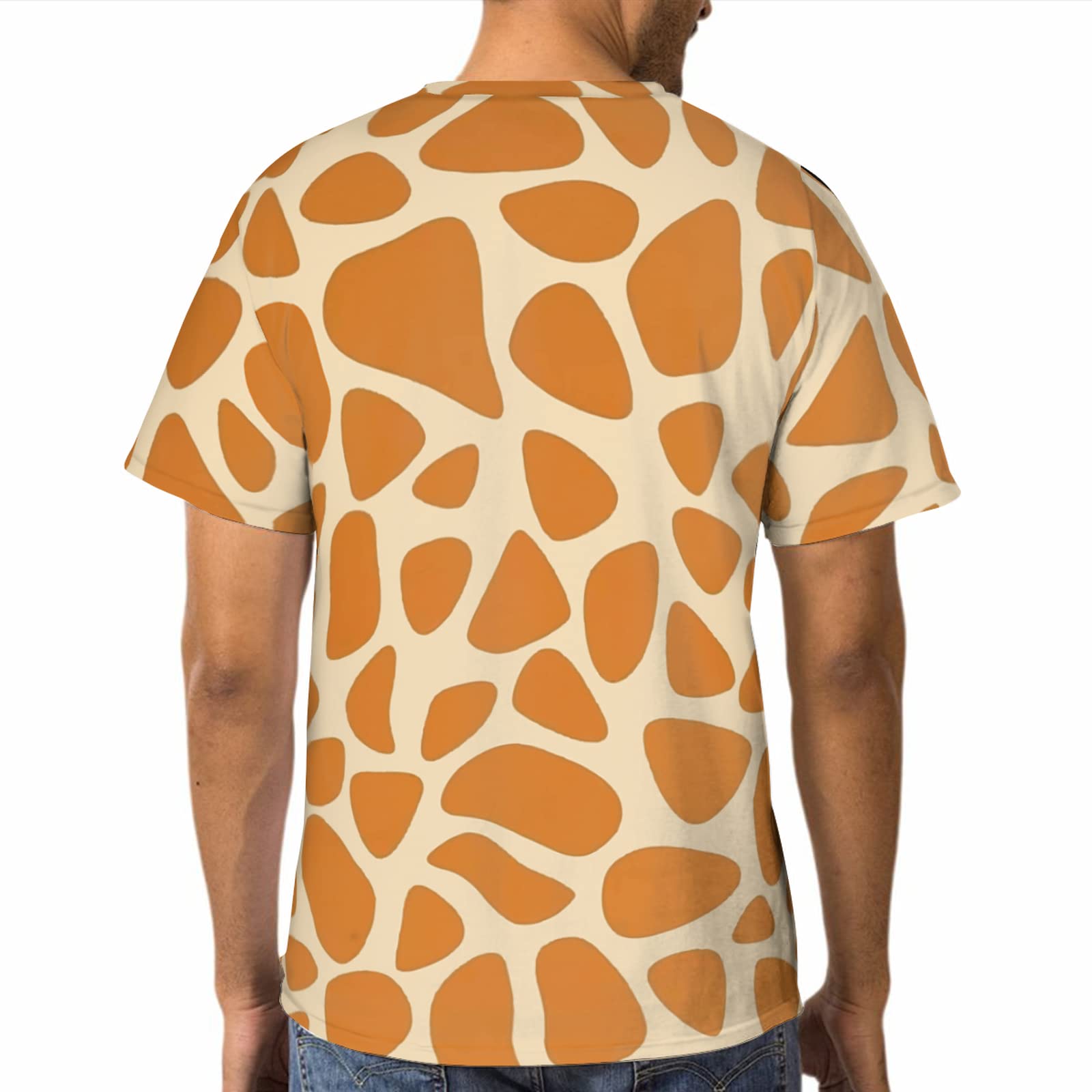 Amazon.co.jp: Tシャツ メンズ 夏服 半袖 キリン柄 動物柄 ティー 
