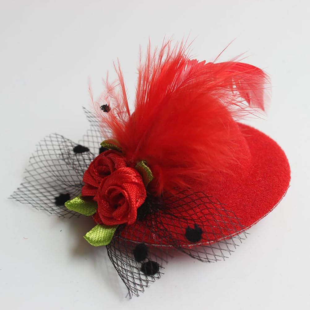 Mini Hat Hair Clips, 12pcs Hair Clips for Women Girls with Tea Party Hat Design, Fascinator Hair Clip Top Hats Hair Accessories for Wedding Hairpin, Special Occasions