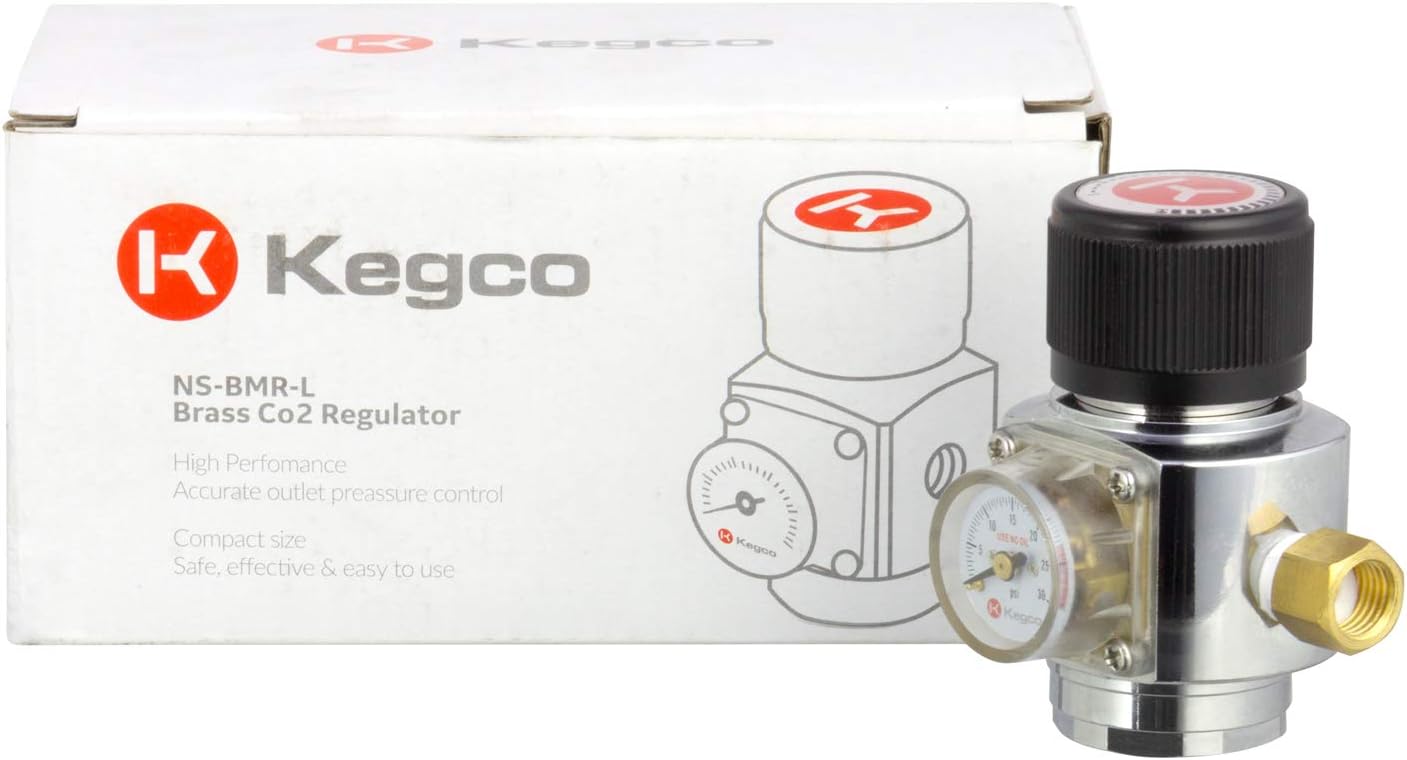 Kegco CO2 Regulator, Mini, Brass