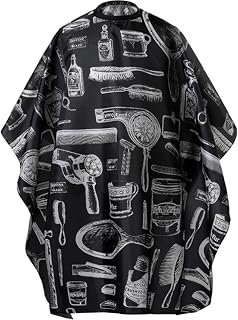 Professional Waterproof Hair Styling Cape Nylon Haircuting Salon Cape Gown Hair Salon with Snap Closure - 50" x 60"