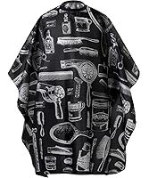 Vista 1 de Profesional Impermeable Capa de Peluquería de Nylon para Corte de Cabello en Salón con Cierre Instantáneo - 50" x 60
