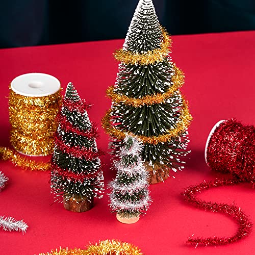 Wbcbec 66 Feet Christmas Tinsel Garland Metallic Holiday Tinsel Garland Twist Tinsel Thin Glitter Tinsel Garland Decoration For Christmas Tree,Wedding Birthday Party Decorations Supplies (Silver) #TOP2