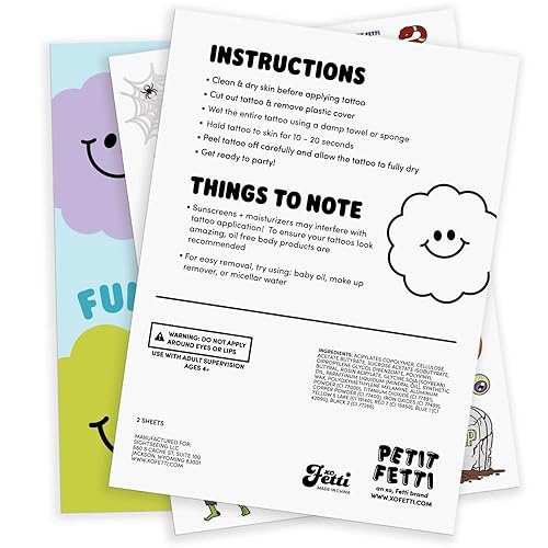 Miniatura 3 de xo, Fetti Tatuajes temporales de Halloween para niños - 40 estilos de tatuajes que brillan en la oscuridad  Decoraciones de Halloween, esqueletos,