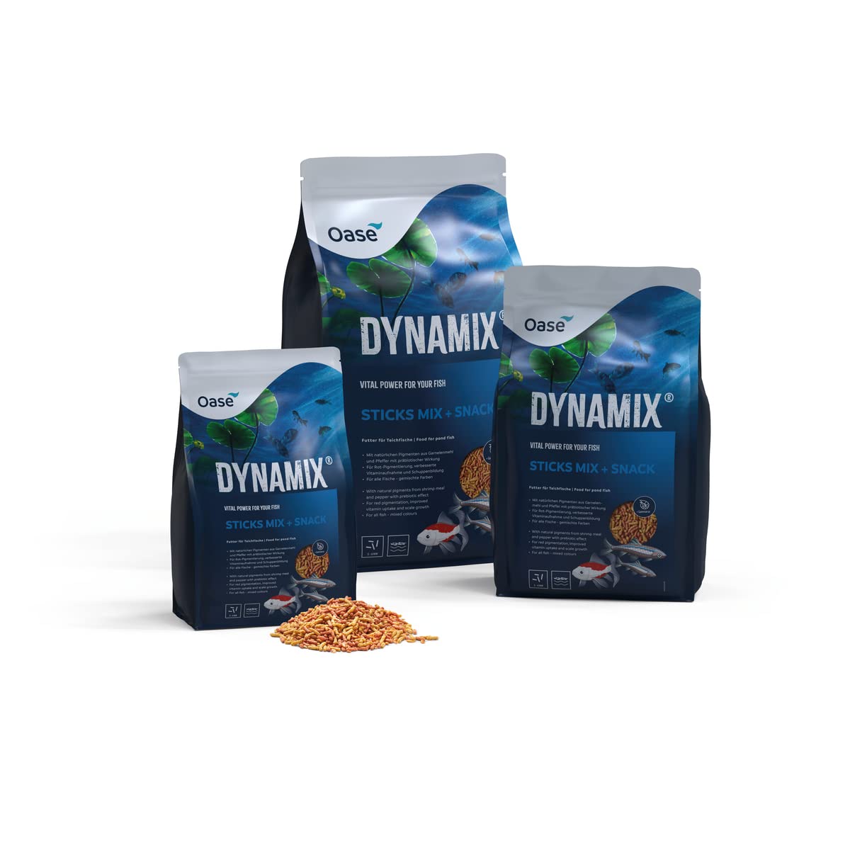 Dynamix Sticks Mix Plus Snack 20 l, Nourriture Poissons de Bassin, 2.52Kg