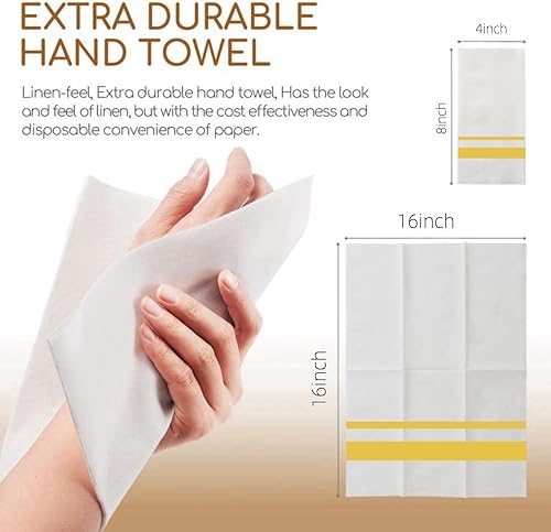 Miniatura 2 de SUZZYVINE Servilletas desechables con bolsillo integrado para cubiertos, servilletas de tela para bodas, fiestas de lino, 50 unidades, 16 x 16