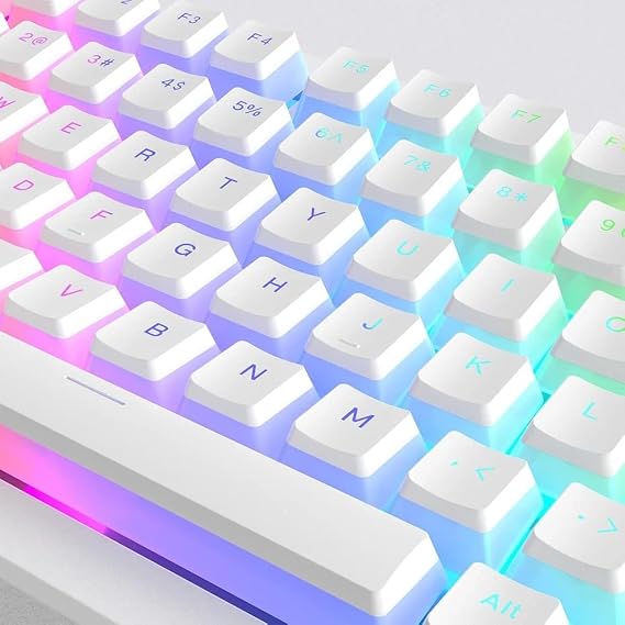 SPELT 108 Keys Universal Pudding Mechanical Keyboard Keypad Cover Keycap White English Arranged