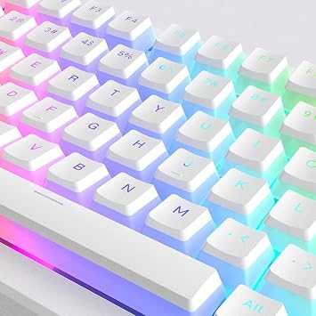 SPELT 108 Keys Universal Pudding Mechanical Keyboard Keypad Cover Keycap White English Arranged