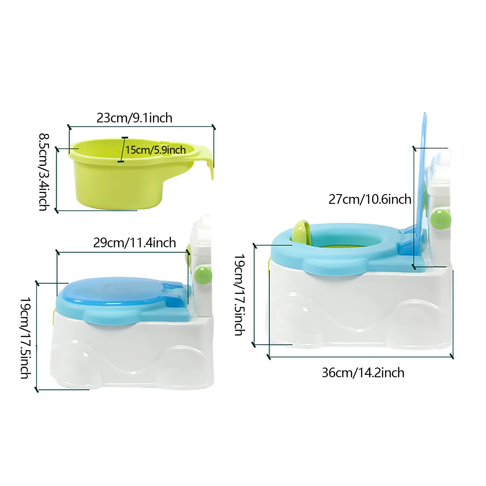 Toilette, Töpfchen Baby Urinal Training Toilette Babytopf WC Toilette Topfstuhl Toilettentraining für Klein von 6 Monaten bis 5 Jahre (Blau)