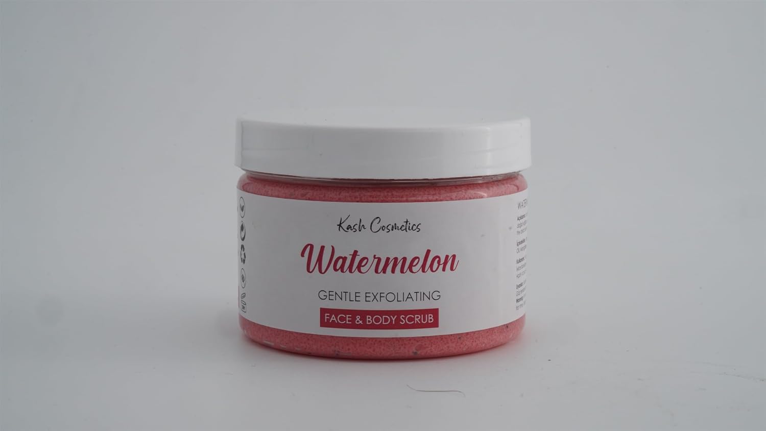 Kash Cosmetics Karpuz Scrubı180 mL – Yüz ve Vücut İçin Doğal Peeling Kremi – Ölü Deri Temizleyici, Cilt Yenileyici, Nemlendirici, Hassas Ciltler İçin Uygun