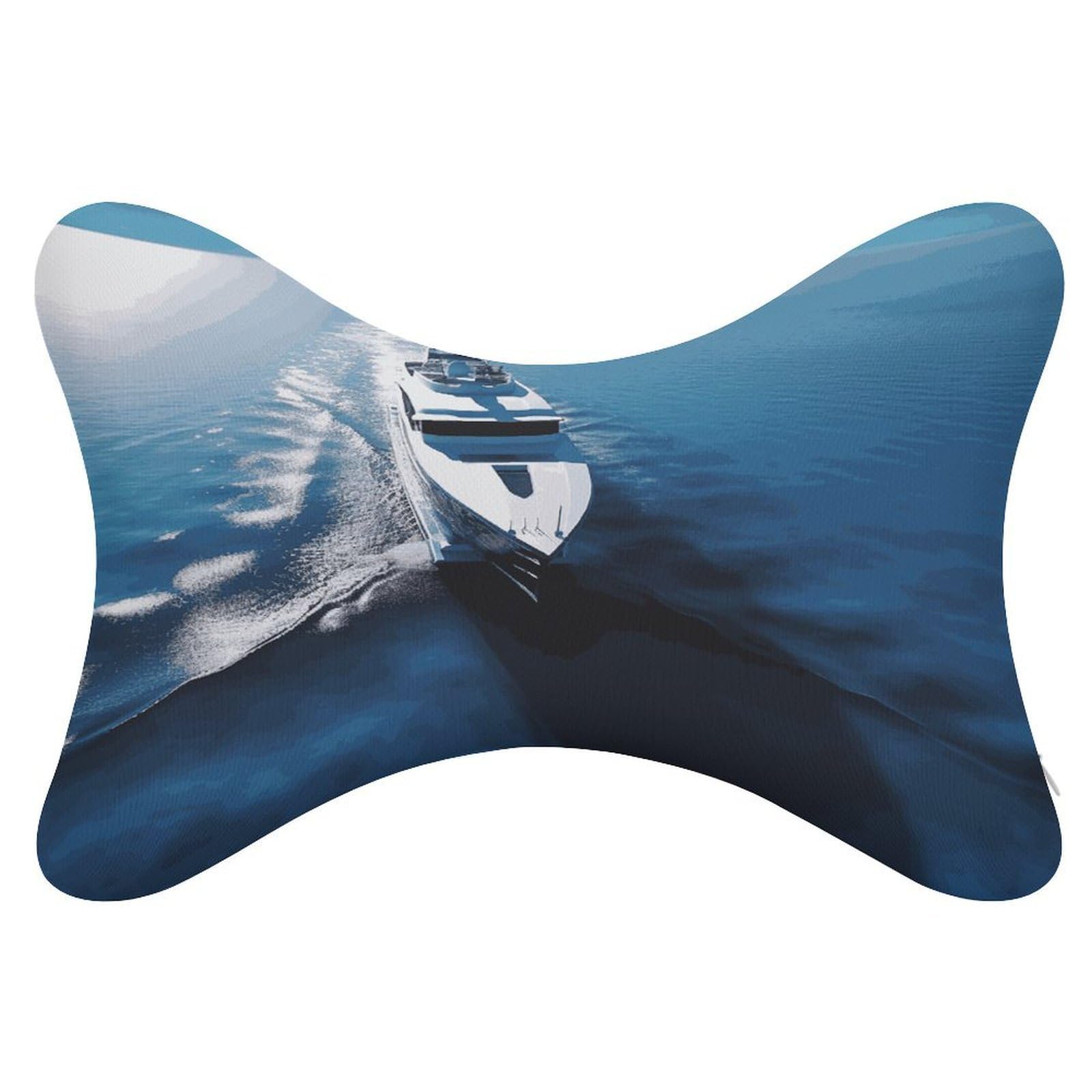 FekiLoot Yacht Car Headrest Set of 2,Softness Memory Foam Car Neck Pillow with Breathable Removable Cover Car Neck Support Pillow Ergonomic for Driving, Office