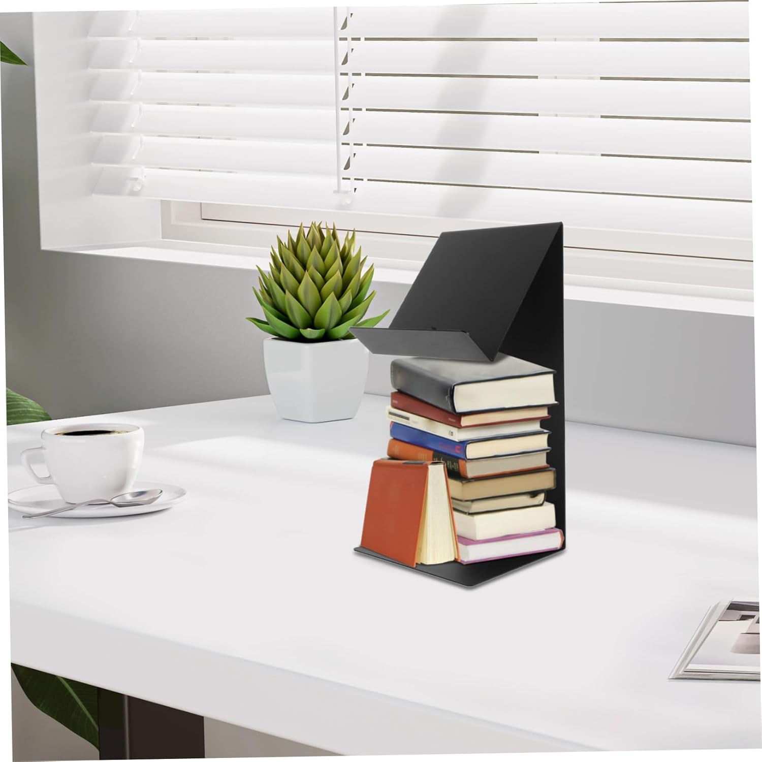 Book Easels for Display Bookends for Shelves Bookshelf Stand Iron Construction Lightweight Book Stand