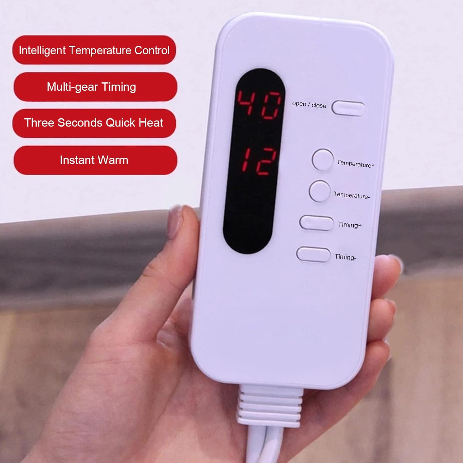 Electric Heated Floor Mats, Adjustable Temperature Toes Warming Heater, Winter Under Desk Foot Warmer Home Foot Warmer Carpet Heating Pads (50x100cm(20x39inch), A) (A 100x150cm(39x59inch))