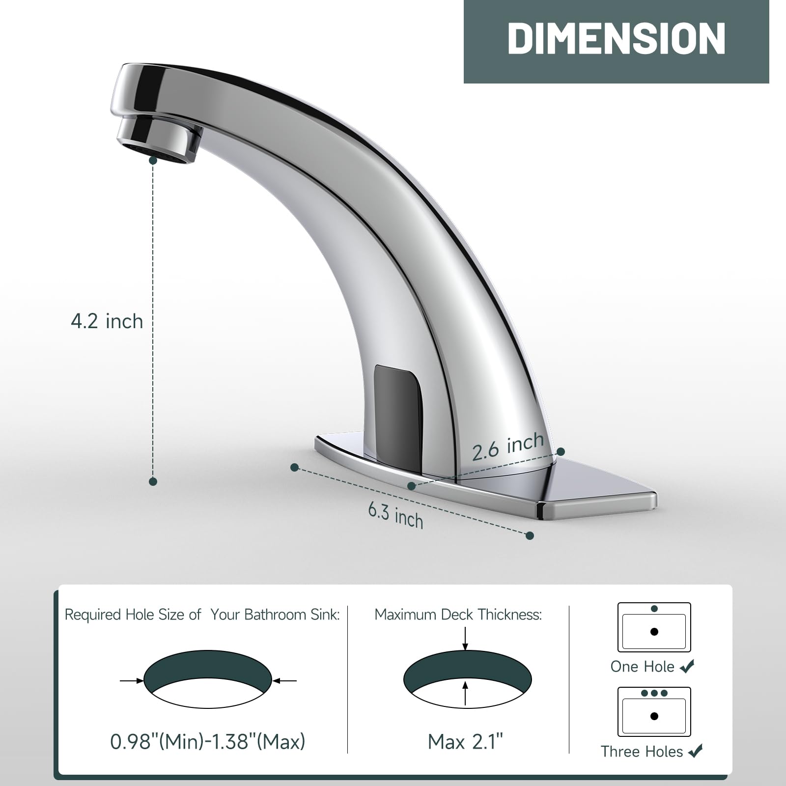 Latón macizo grifo Greenspring con Sensor de grifo de Sensor de encendido y apagado automático cromado grifo y ducha para bañera grifo funda Diseño de instalación piezas mueble para baño romano templado que cambia Glacier Bay