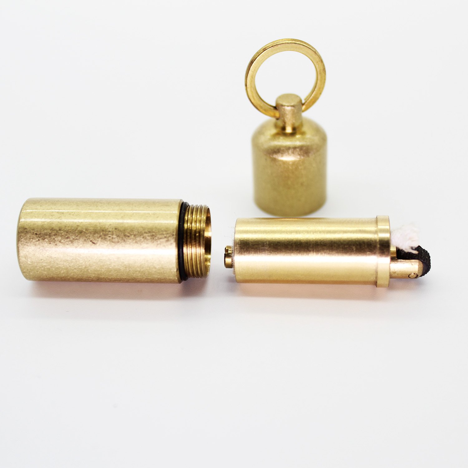 PPFISH Mini Brass Lighter EDC Peanut Lighter Keychain Waterproof
