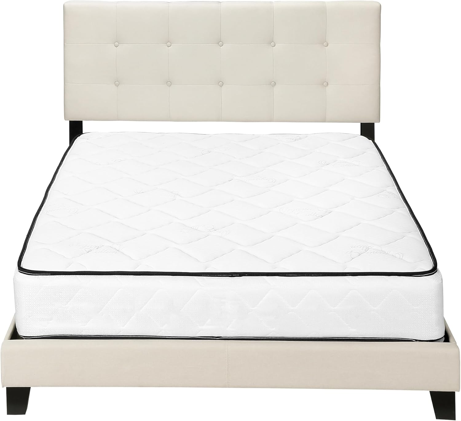 Monarch Specialties Bed Frames, Queen, Beige