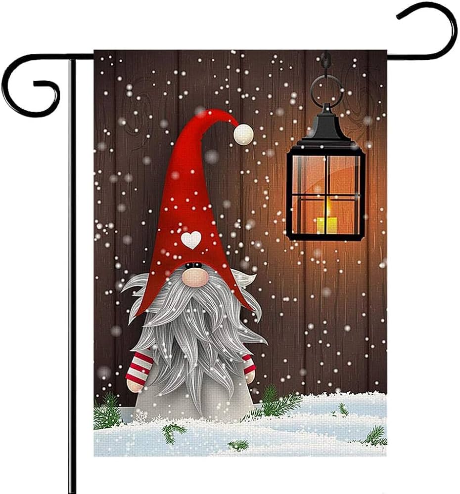 Christmas gnome garden flag Clearance
