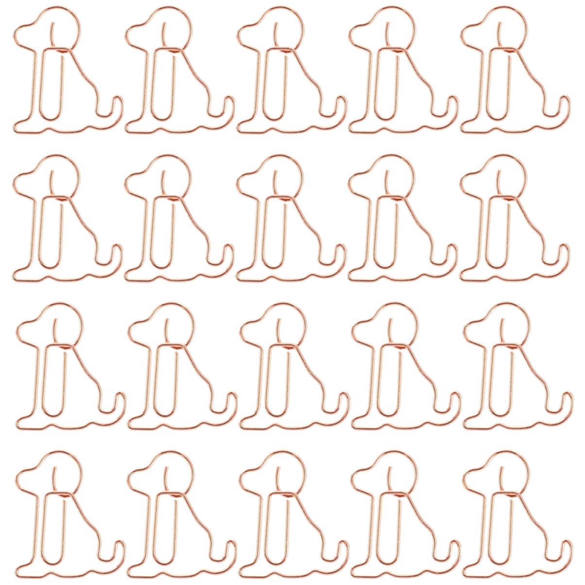 ARTIBETTER 3 Set Paper Clip Da Cucciolo in Oro Rosa Segnalibri Pinza Per Carta Dei Cartoni Animati Morsetti Di Carta Clip Di Cancelleria Rose Gold Metallo 50 Pezzi * 3