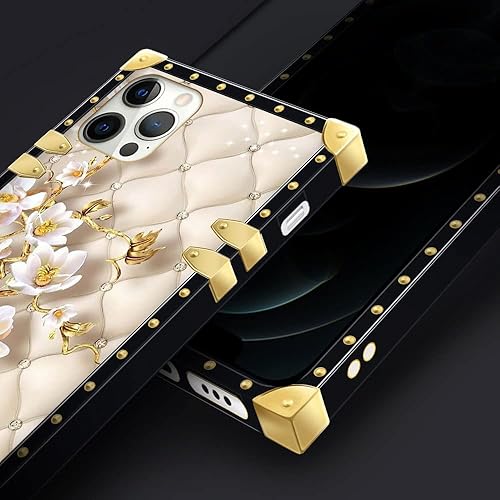 Miniatura 2 de Funda compatible con iPhone 11, TPU suave de lujo y parte trasera de policarbonato duro para niñas y mujeres, funda protectora a prueba de golpes