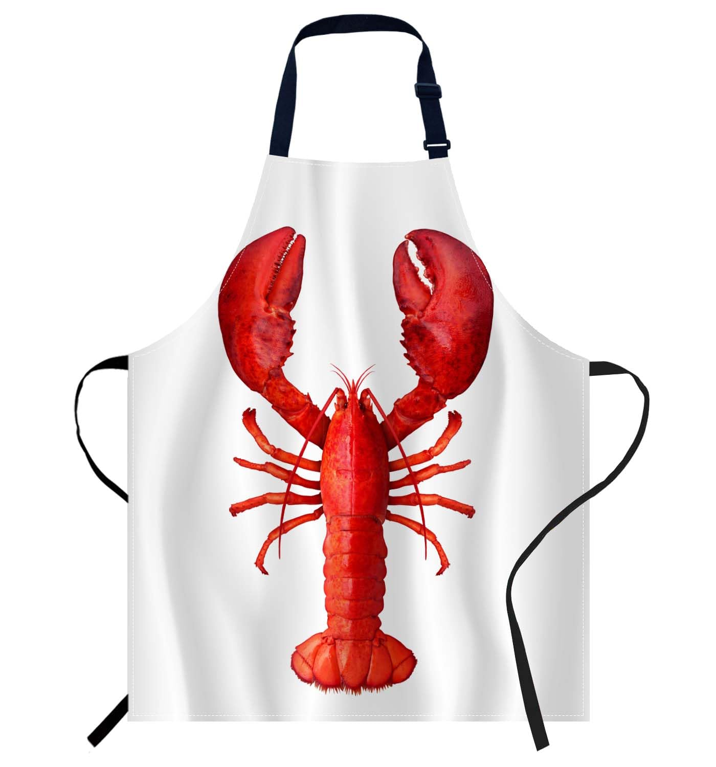 Smooffly Lobster Apron Unisex Adjustable Bib Apron Cooking Kitchen Chef Women Men Aprons for Home Kitchen Restaurant,Coffee House,Shop,Garden