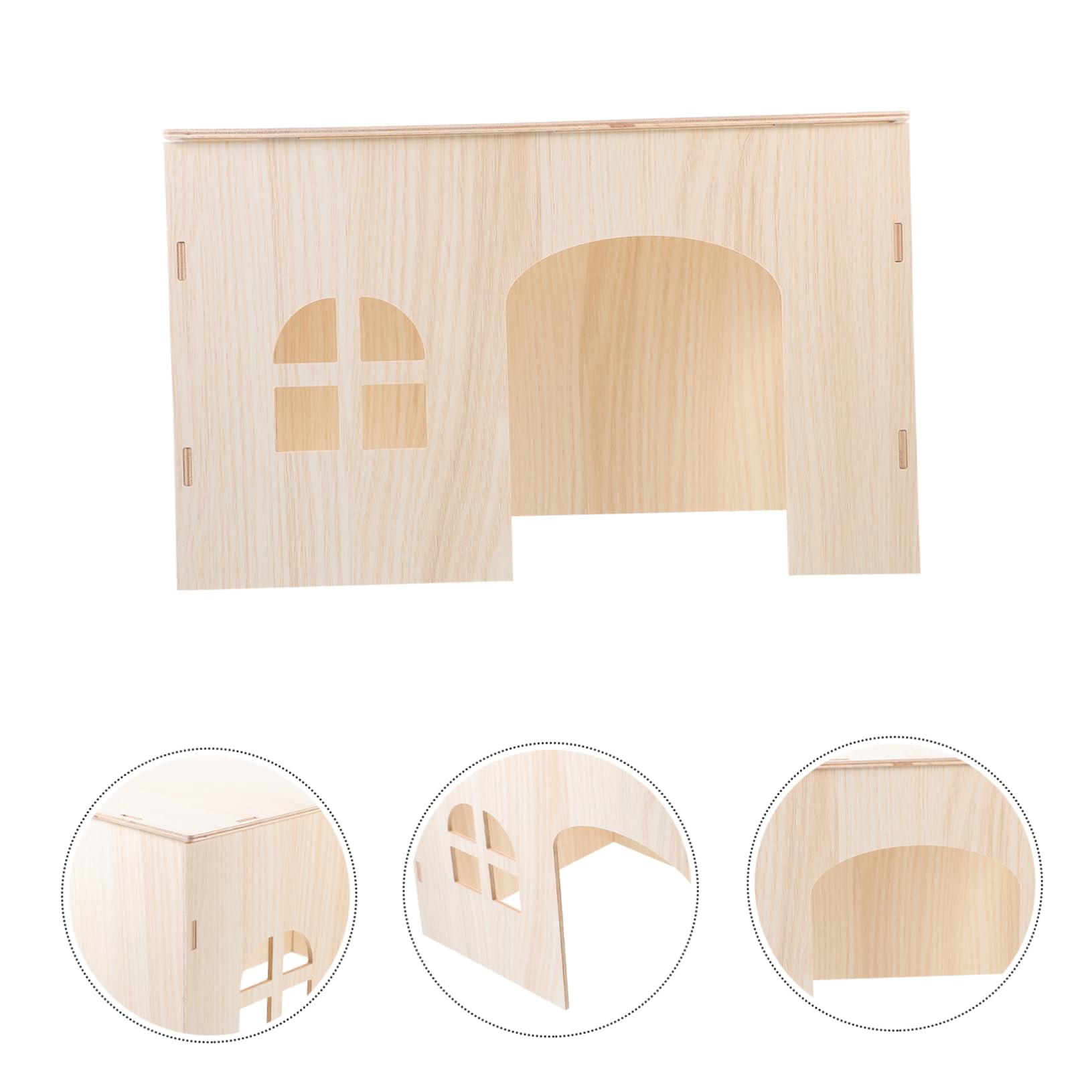 Didiseaon Casa in Legno per Scoiattoli, Rifugio Robusto e Sicuro, Beige | Conigli e Altri Piccoli Animali, Finitura Naturale, Struttura Compatta, Habitat Accogliente