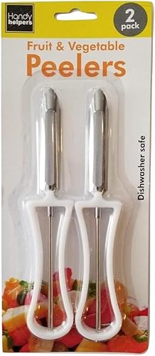 Juego de 2 peladores de hojas giratorias para frutas y verduras, ideal para manzanas, zanahorias y patatas.