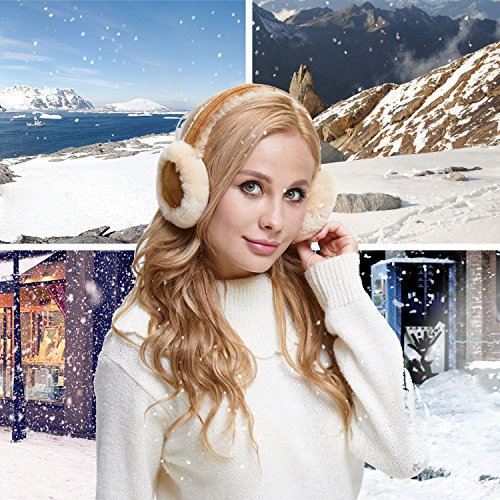 Ear Warmers In 6 Colors - Classic Unisex Earwarmer Outdoor Earmuffs For Sports&Personal Care by Aurya (Red Knitted) - Thumbnail 3