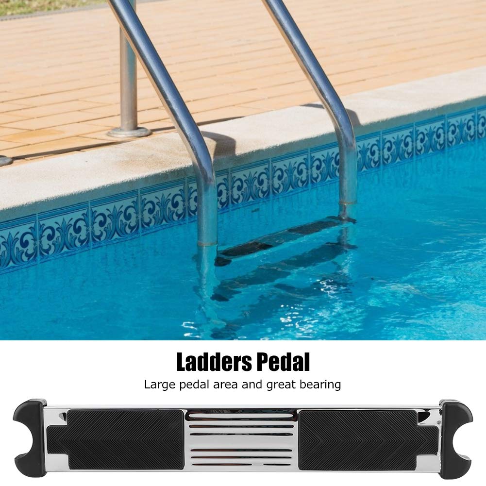 Focket Pedal de Escalera, Escalones de Peldaños de Escalera de Repuesto de Piscina Espesa de Acero Inoxidable 304, Duradero Pedal de Escalones de Escaleras de Natación para Piscina de Aguas Termales