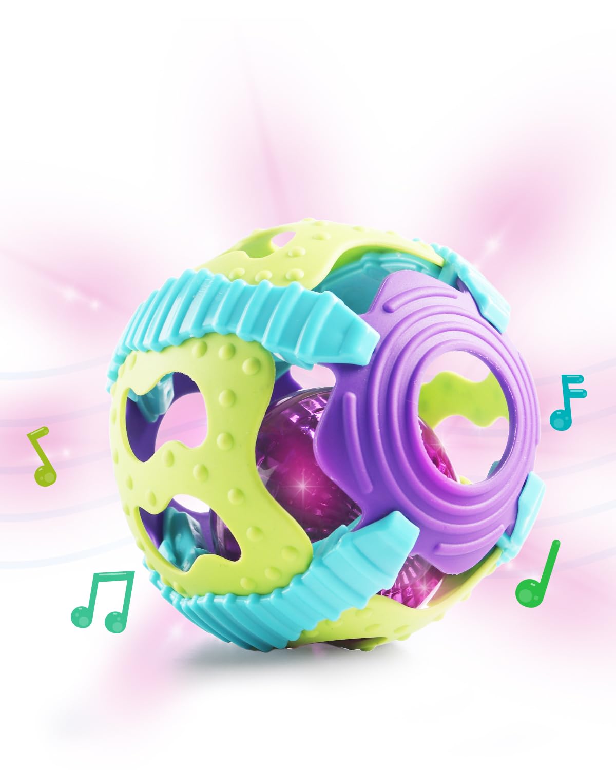 Intellibaby Premium Musical Sensory Grasping Rattle Ball for Newborns | Interactive Moving Light & Sound Toys |Develops Auditory Sense |Non-Toxic Rattles for 0-6 Months Babies |Musical Toys for Babies (B0D3H436PW) Amazon Price History, Amazon Price Tracker