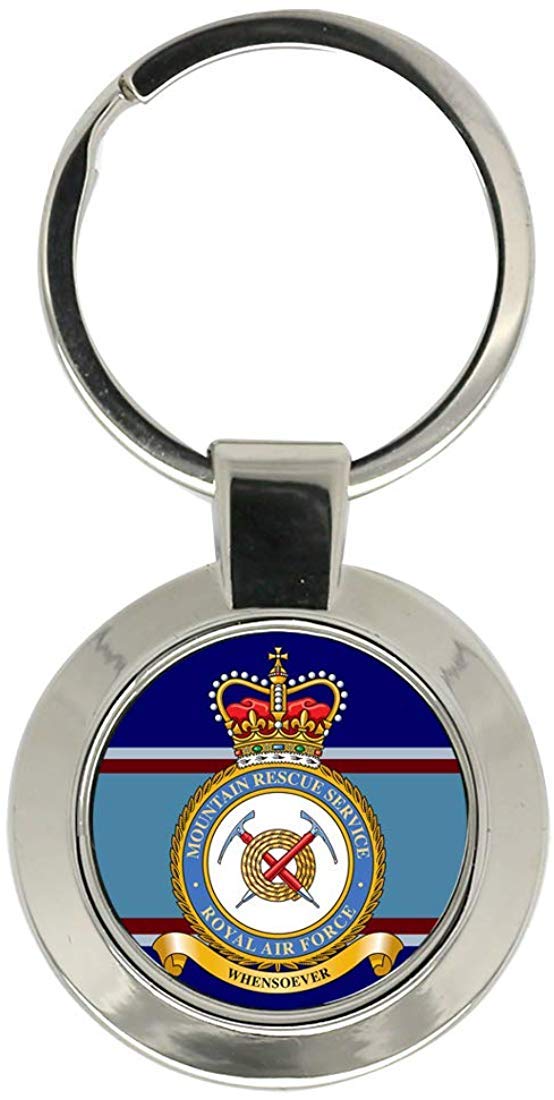 Giftshop Uk Unisex Silver Coloured Metal Mountain Rescue Service, Raf Key Ring