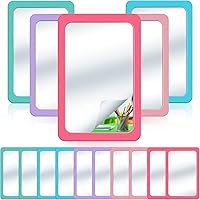 Vista 26 de Dandat 10 piezas de espejos pequeños para niños, seguros, a prueba de roturas, 15 x 10 cm, espejos indestructibles para aulas, ideales
