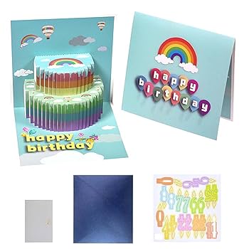 Amazon | 誕生日カード 立体 グリーティングカード 誕生日