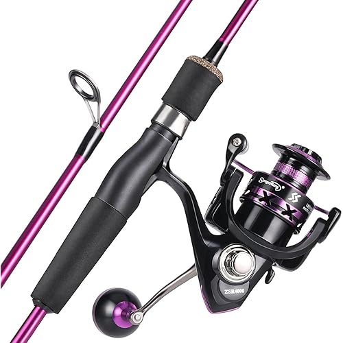 Sougayilang Fishing Rod and Reel Combo, Stainless Steel Guides Fishing Pole with Spinning Reel Combo for Saltwater and Freshwater