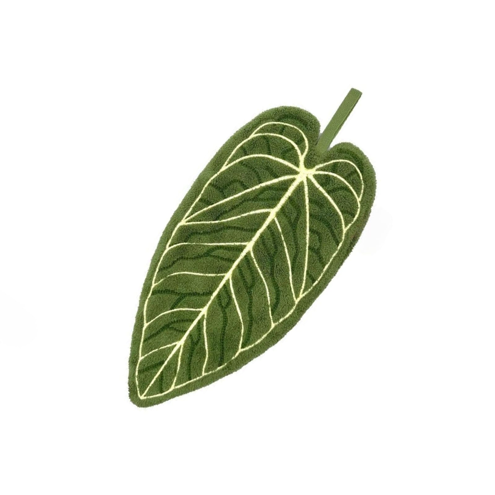 Kalttoy Absorbent Hand Towel with Hanging Loop Leaves Design Hand Cloth for Kitchen Bathroom and Home Decors Kitchen Towel