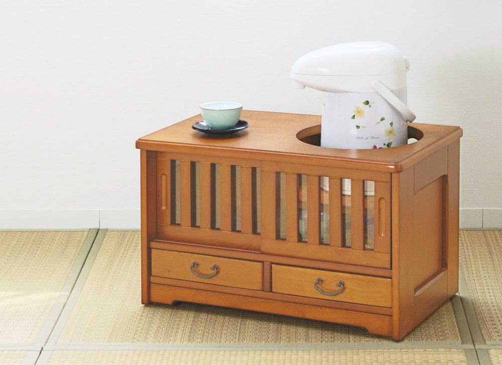 Amazon｜ヤマソロ お座敷ワゴン ポットワゴン ブラウン 40-919