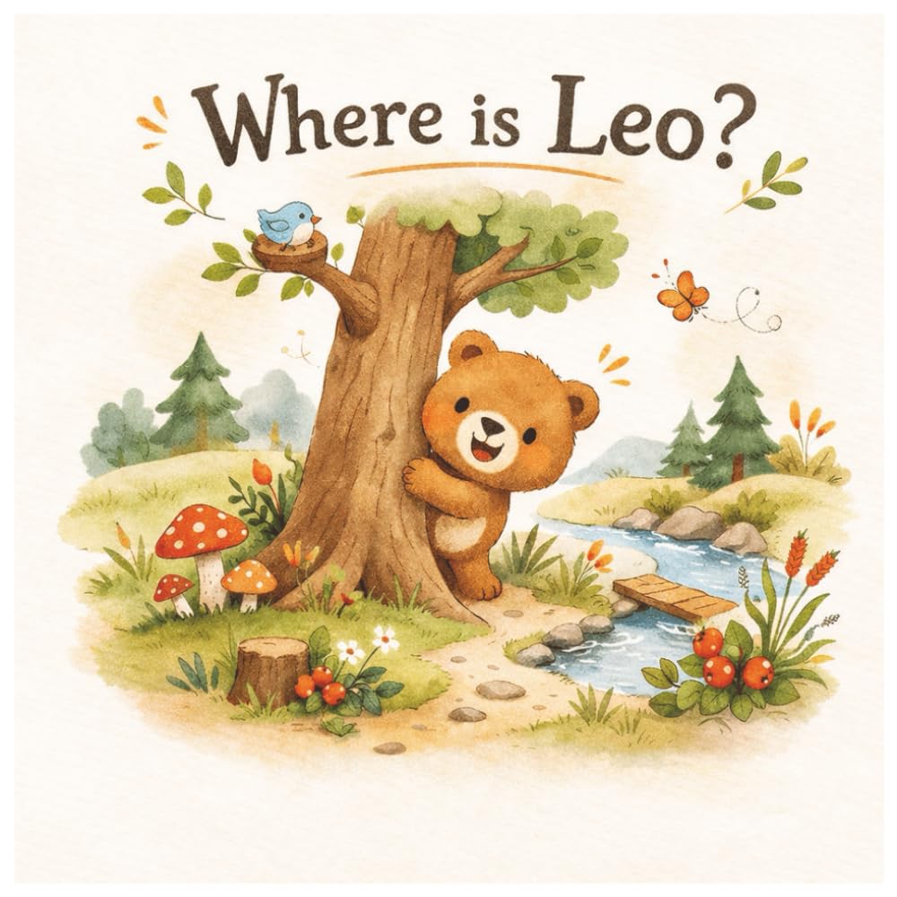 Where is Leo?: A Board Book About Prepositions for Toddlers