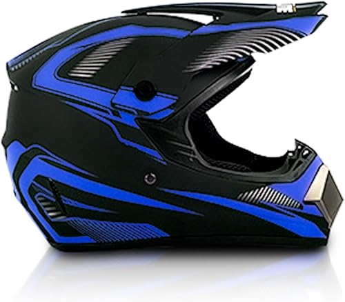 Miniatura 2 de Casco Motorcross, casco todoterreno para motocross, casco ATV, casco de motocicleta juvenil, casco de cara completa unisex, cómodo y ligero,