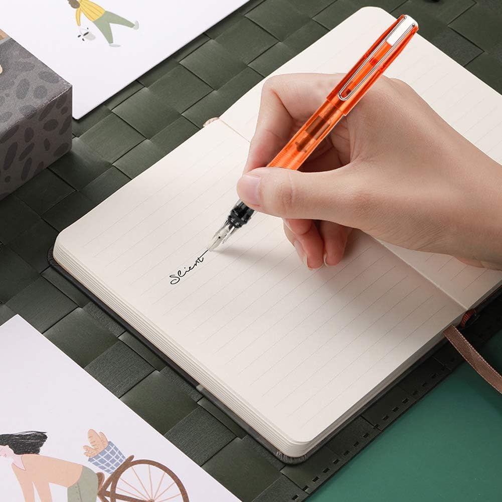 Set de Caligrafía 26 Piezas – 6 Plumas Estilográficas con Puntas de 0,7–2,9 mm y 20 Cartuchos de Tinta de Colores – Kit Hand Lettering y Escritura Creativa para Adultos GC-F620