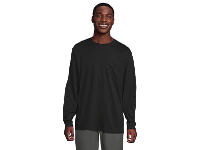 L.L.Bean Carefree Unshrinkable T-Shirts With Pocket Traditional Fit Long-sleeve Men