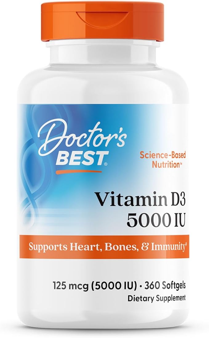 Doctor's Best Vitamin D3 5000 IU Softgels for Men &