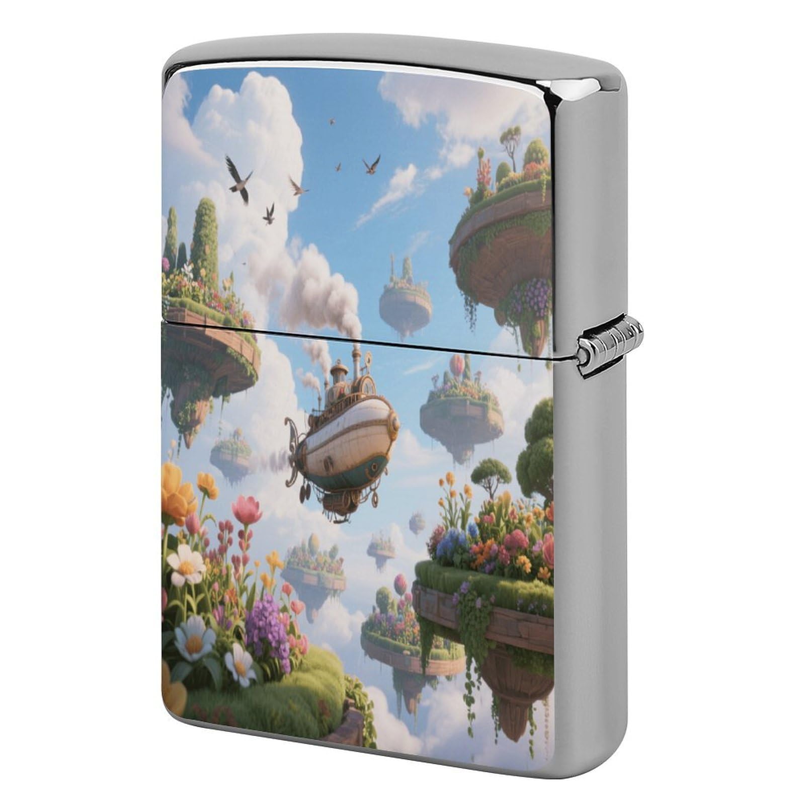 Fekiloot Style Sky Garden Lighter Case Cover Metal Lighter Case