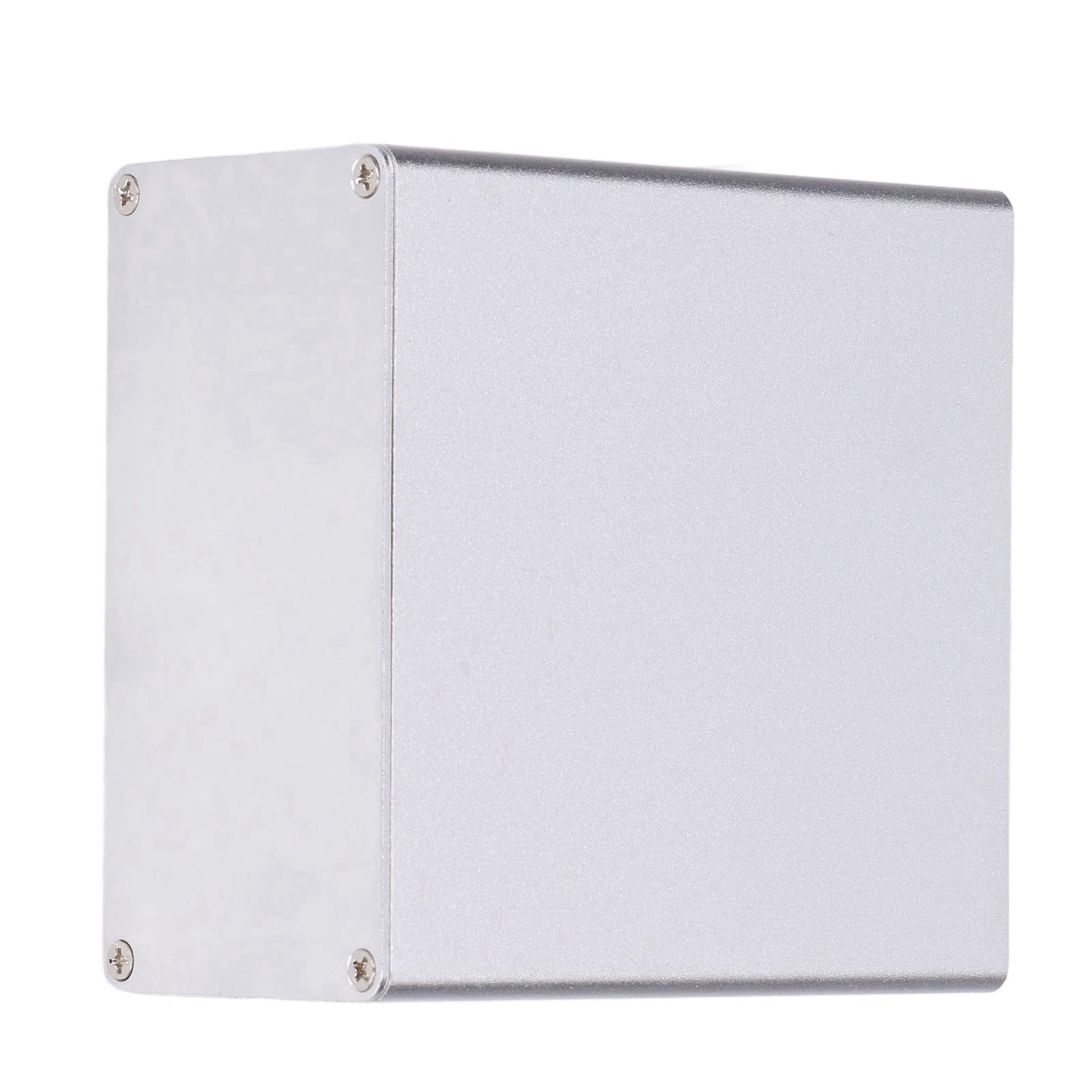 Boîtier en aluminium argenté, boîtier PCB en aluminium, boîtier en métal, boîtier vide – 4,3 x 4,3 x 2,3 cm (L x l x H)