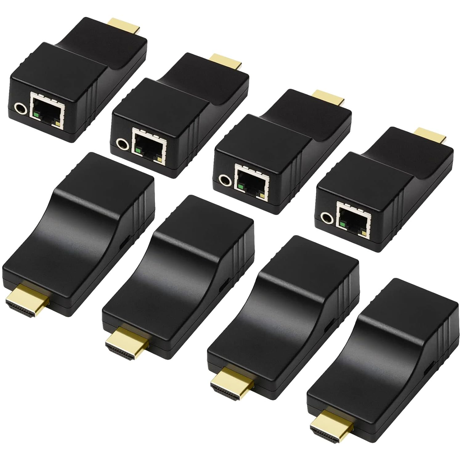 DDMALL Max 254x254 HDMI Over Ethernet Extender, Transmitter and Receiver Matrix, Audio Video Transmission and Distribution System, Support iOS APP Control (HIPM)