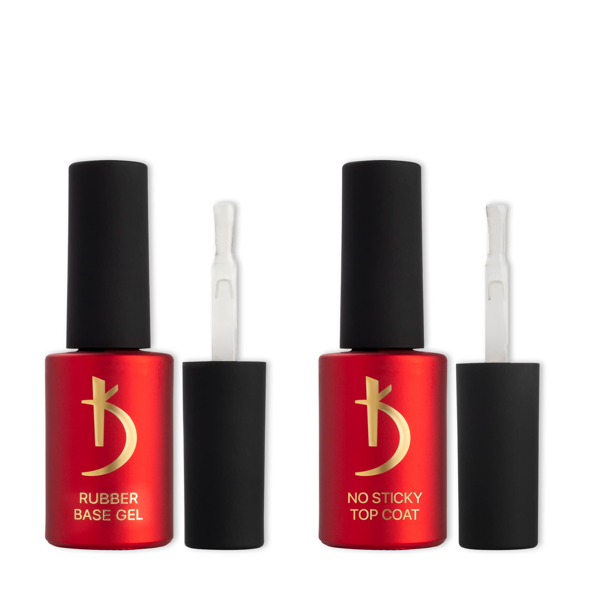 Kodi Professional Capa Base y Top Coat Semipermanente para Uñas - 2 * 7ml - Base Coat y No Wipe Top Coat Esmaltes Semipermanentes - UV LED Manicura y Pedicura Kit