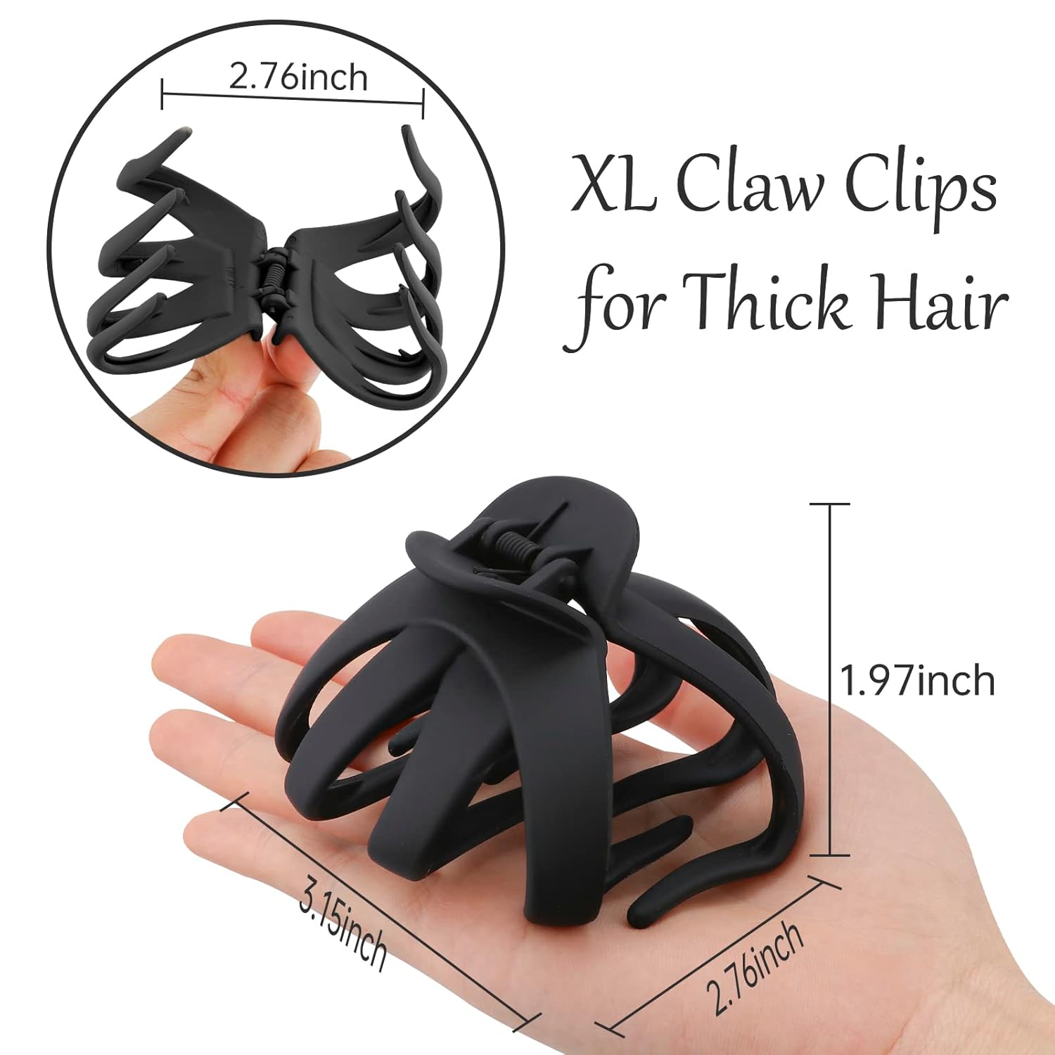 ATODEN 5 Pcs Octopus Hair Clips Matte Hair Clips Octopus Hair Claw 3.15" Large Hair Claw Clips for Women Strong Grip Non-slip Jaw Clips for Thick and Medium Hair Big Spider Claw Hair Clips Hair Styling Accessories Gifts for Women : Beauty & Personal Care