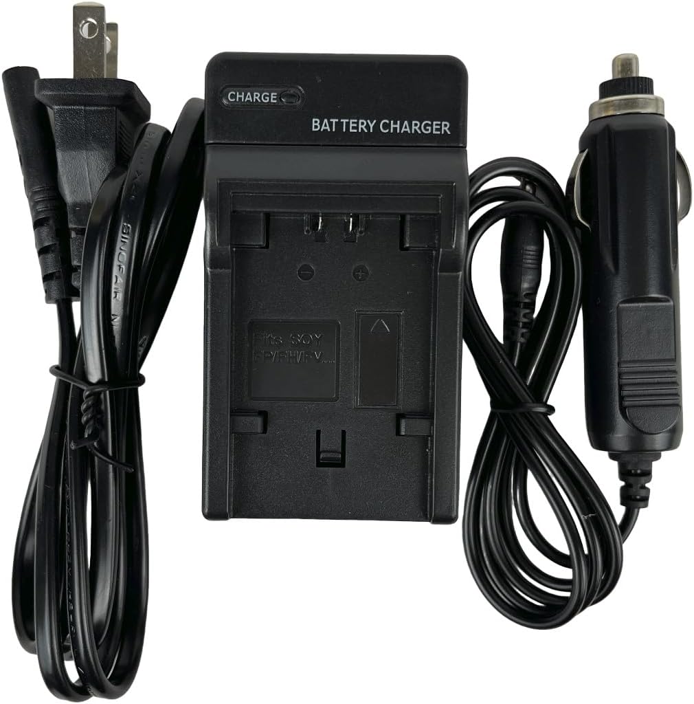AC/DC Camera Charger for NP-FP30, NP-FP40, NP-FP50, NP-FH50，NP-FP60, NP-FP70, NP-FP90, NP-FH30, NP-FH40, NP-FH60, NP-FH70, NP-FH100, NP-FV30, NP-FV40, NP-FV50, NP-FV60, NP-FV70, NP-FV100, NP-FV120